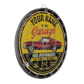 Speciaal 1967 Fastback Red Classic Car Garage Dartbord (Voorkant Links)