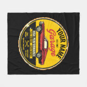 Speciaal 1967 Fastback Red Classic Car Garage Fleece Deken (Voorkant (Horizontaal))