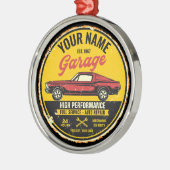 Speciaal 1967 Fastback Red Classic Car Garage Metalen Ornament (Links)