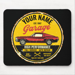 Speciaal 1967 Fastback Red Classic Car Garage Muismat