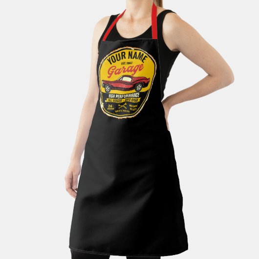 Speciaal 1967 Fastback Red Classic Car Garage Schort (Insitu)