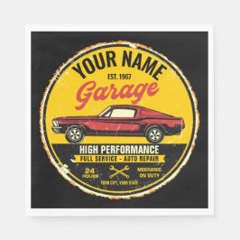 Speciaal 1967 Fastback Red Classic Car Garage Servet