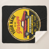 Speciaal 1967 Fastback Red Classic Car Garage Sherpa Deken (Voorkant (horizontaal))