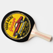 Speciaal 1967 Fastback Red Classic Car Garage Tafeltennisbatje (Zijkant)