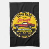 Speciaal 1967 Fastback Red Classic Car Garage Theedoek (Verticaal)