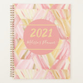Speciaal 2021 Abstract kunstpatroonroonroos Gold Planner (Voorkant)