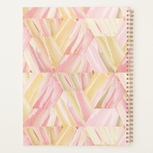 Speciaal 2021 Abstract kunstpatroonroonroos Gold Planner (Achterkant)
