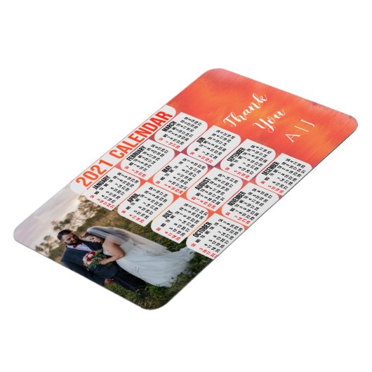 Speciaal 2021 Photo Magnetic Fridge Calendar M Magneet (Linkerzijde)