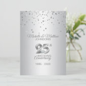 Speciaal 25th Silver Wedding Jubileum Kaart (Staand voorkant)