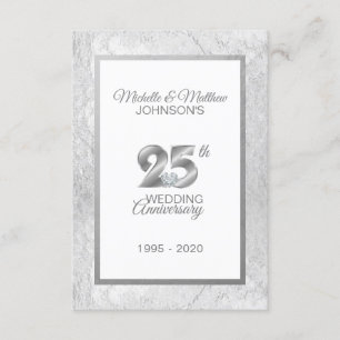 Speciaal 25th Silver Wedding Jubileum Kaart