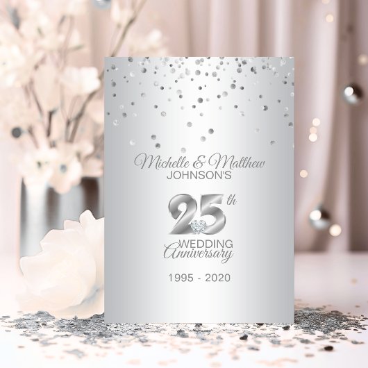 Speciaal 25th Silver Wedding Jubileum Kaart