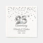 Speciaal 25th Silver Wedding Jubileum Servet (Voorkant)