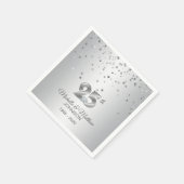 Speciaal 25th Silver Wedding Jubileum Servet (Hoek)