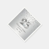 Speciaal 25th Silver Wedding Jubileum Servet (Hoek)