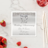 Speciaal 25th Silver Wedding Jubileum Servetten (Insitu)