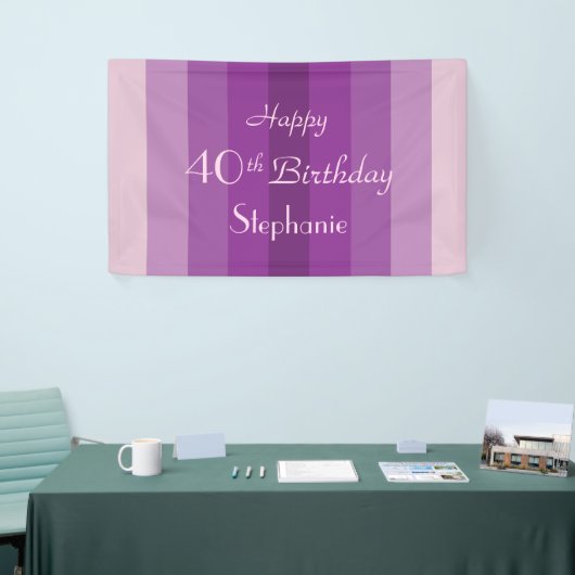 Speciaal 40e 45e verjaardag Paarse aantekening Spandoek (Beurs)