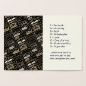 Speciaal 40e geboortedag fotoMonogram Folie Kaarten (Binnen)