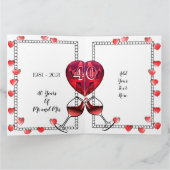 Speciaal 40e Jubileum kaart voor echtgenoot/echtge (Binnen)