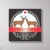 Speciaal 40th Wedding Jubileum, Buck & Doe Canvas Afdruk (Voorkant)