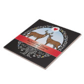 Speciaal 40th Wedding Jubileum, Buck & Doe Tegeltje (Zijkant)