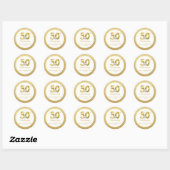 Speciaal 50e Gold Wedding-Jubileum Ronde Sticker (Vel)