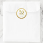 Speciaal 50e Gold Wedding-Jubileum Ronde Sticker (Tas)