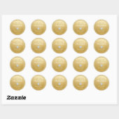 Speciaal 50e Jubileum bruiloft Gold Glitter Ronde Sticker (Vel)