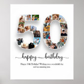 Speciaal 50e verjaardag Foto Collage Poster (Voorkant)