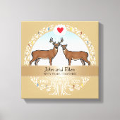 Speciaal 50th Wedding Jubileum, Buck & Doe Canvas Afdruk (Voorkant)