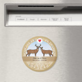 Speciaal 50th Wedding Jubileum, Buck & Doe Magneet (Insitu (Vaatwasser))