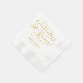 Speciaal 50th Wedding Jubileum Gold White Servetten (Hoek)