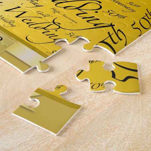 Speciaal 50th Wedding-Jubileum Legpuzzel (Zijkant)