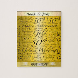 Speciaal 50th Wedding-Jubileum Legpuzzel