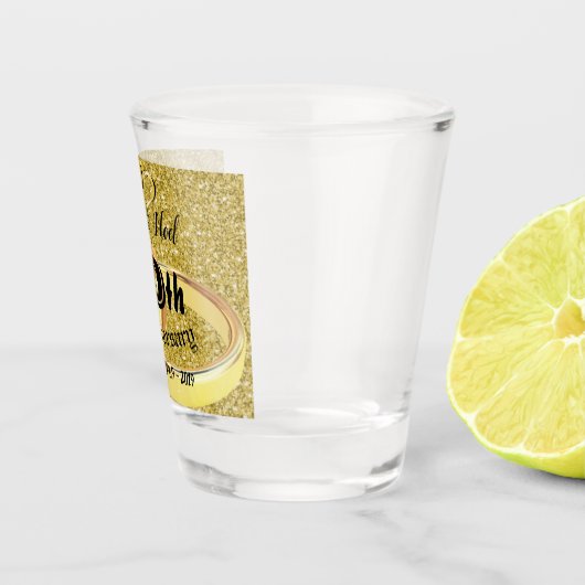 Speciaal 50th Wedding-Jubileum Shot Glas (Rechts)