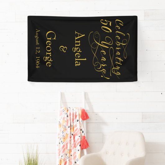 Speciaal 50th Wedding-Jubileum Spandoek (Insitu)