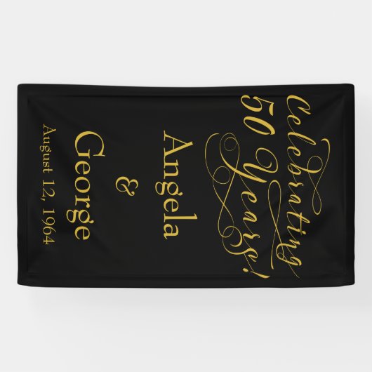 Speciaal 50th Wedding-Jubileum Spandoek (Horizontaal)