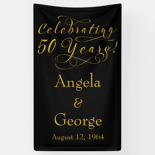 Speciaal 50th Wedding-Jubileum Spandoek (Verticaal)