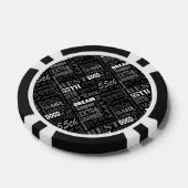 Speciaal 55e Verjaardagsfeestfoto Monogram Pokerchips (Enkel)
