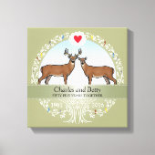 Speciaal 55th Wedding Jubileum, Buck & Doe Canvas Afdruk (Voorkant)