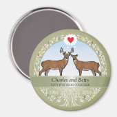 Speciaal 55th Wedding Jubileum, Buck & Doe Magneet (Voorkant / Achterkant)
