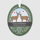 Speciaal 55th Wedding Jubileum, Buck & Doe Ornament (voorkant)