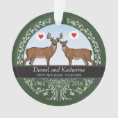 Speciaal 55th Wedding Jubileum, Buck & Doe Ornament (voorkant)