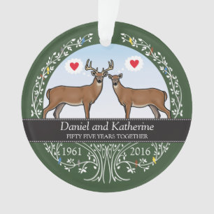 Speciaal 55th Wedding Jubileum, Buck & Doe Ornament