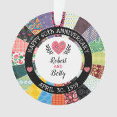 Speciaal 60e Jubileum, patchwork-kwilt Ornament (voorkant)