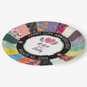 Speciaal 60e Jubileum, patchwork-kwilt Papieren Bordje (Gekanteld)