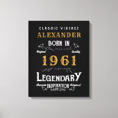 Speciaal 60e verjaardag, 1961  zwart canvas afdruk (Voorkant)