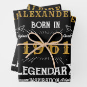 Speciaal 60e verjaardag, 1961  zwart inpakpapier vel (In situ)