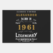 Speciaal 60e verjaardag, 1961  zwart inpakpapier vel (Voorkant)