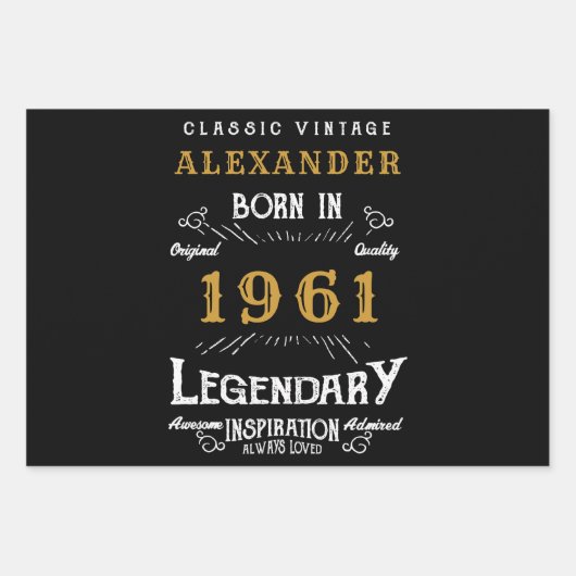 Speciaal 60e verjaardag, 1961  zwart inpakpapier vel (Voorkant)