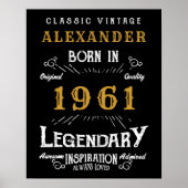 Speciaal 60e verjaardag, 1961  zwart poster (Voorkant)